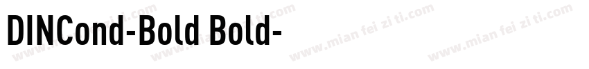 DINCond-Bold Bold字体转换